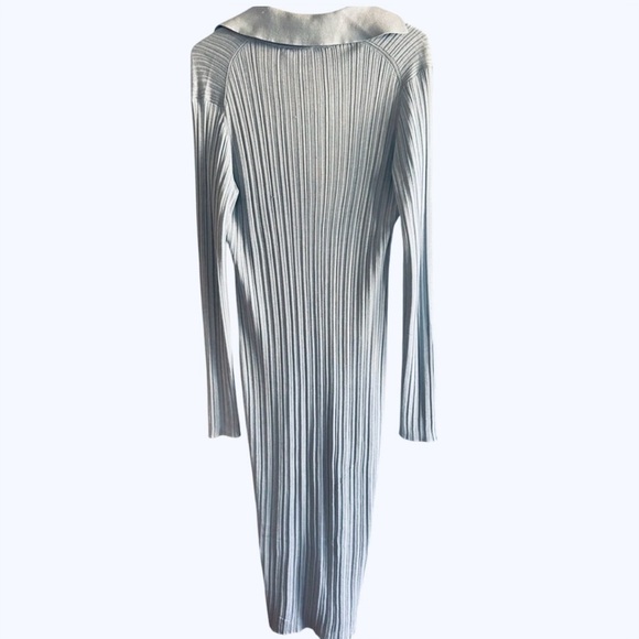 Theory washable silk rib cardigan in blue NWT - Picture 4 of 5